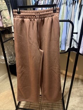 Women’s All in Motion Scuba fabric Wide Leg Drawstring Pants in Taupe